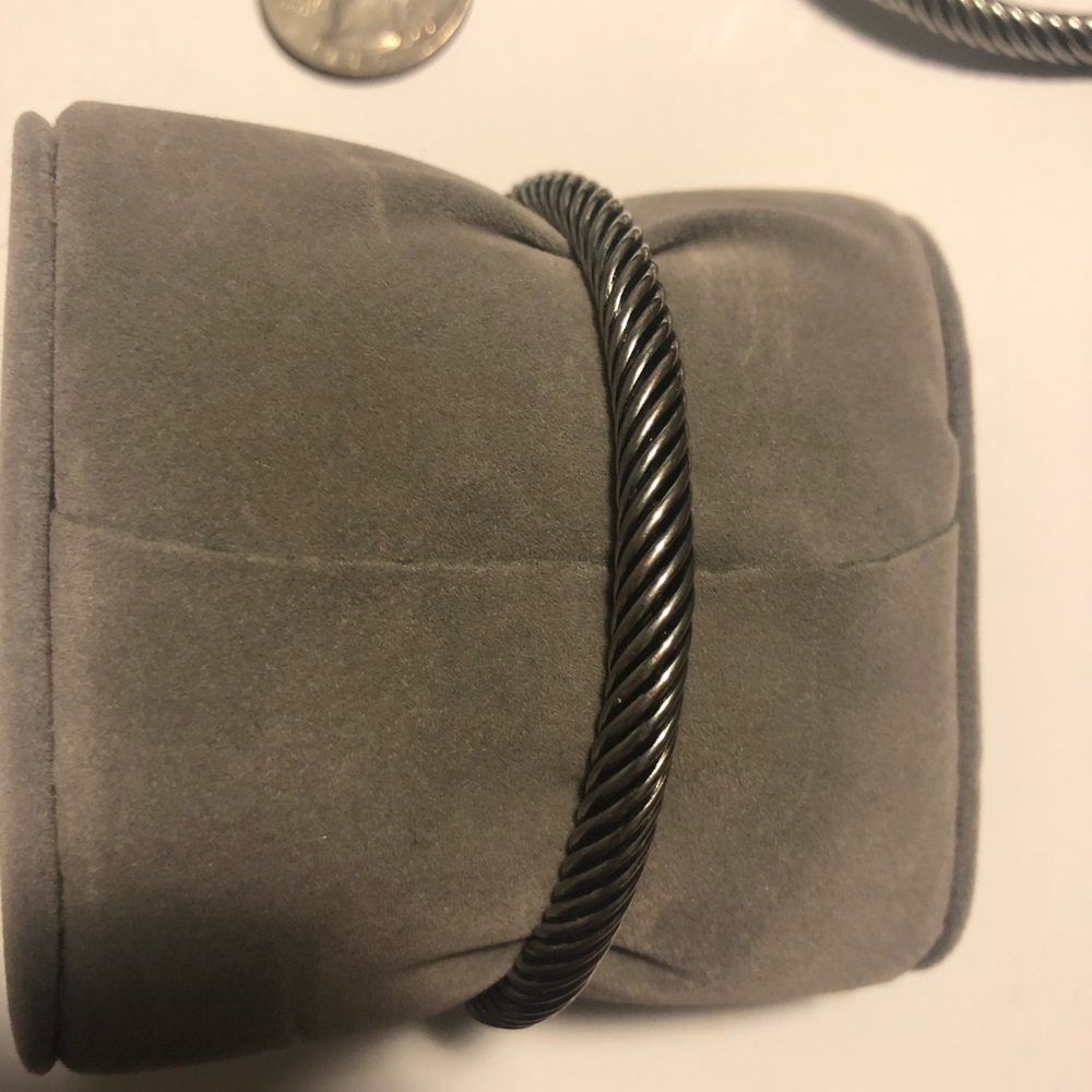 Silver/With Round Rhinestone Bangle, Resembles Dy - image 4